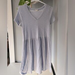 Pin striped mini dress